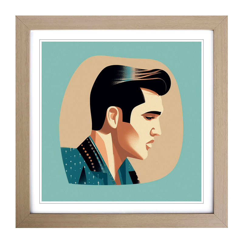 Single Picture Frame Print on Wood, Oak
