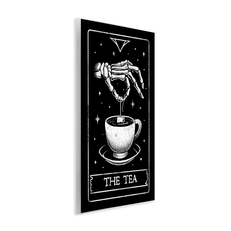 Plaque murale Tarot The Tea Skeleton, design par EduEly Designs, H 19 po x l 13 po
