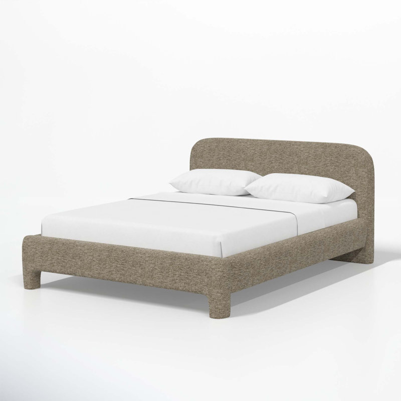 Illy Upholstered Standard Bed, California King, Milsap Granite Sustain® Tweed