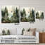 «Pine Misty Morning II», décoration murale en pin-2010401056