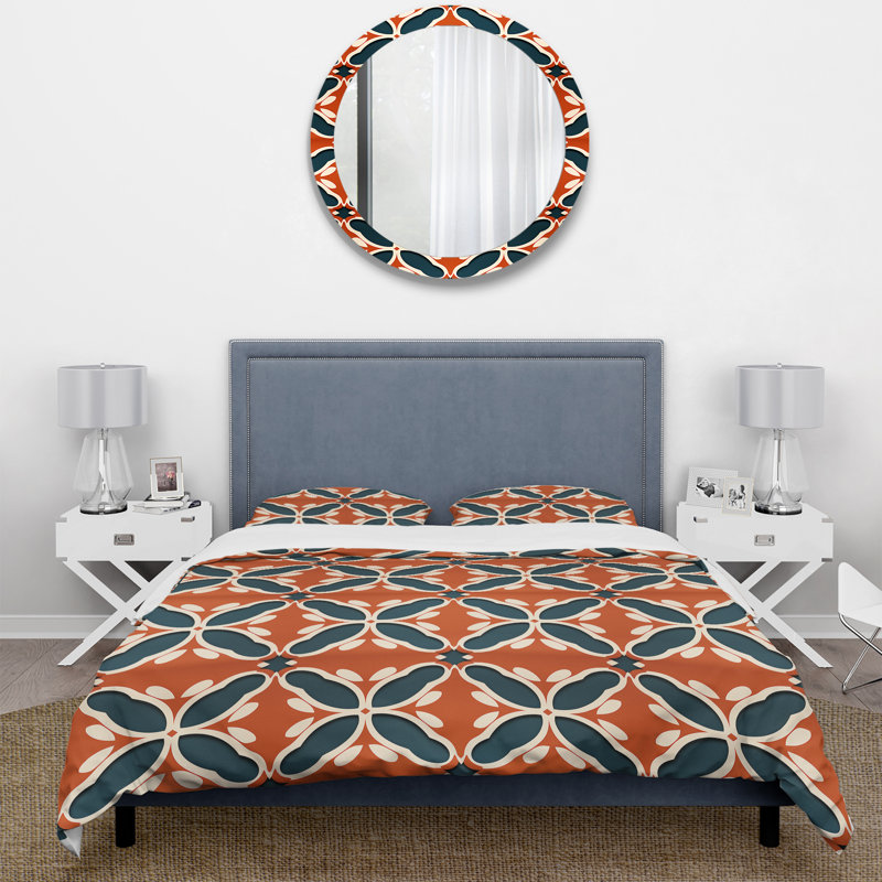 Ensemble de housse de couette Terra Cotta, Housse de couette simple + 1 taie décorative stan