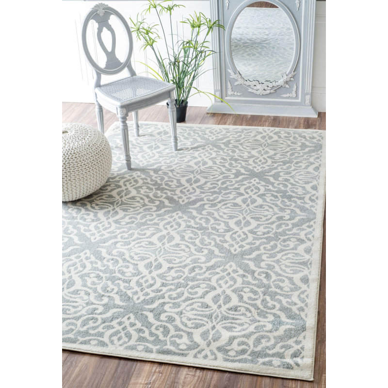 Isidore Damask Area Rug, Rectangle 152 x 226cm
