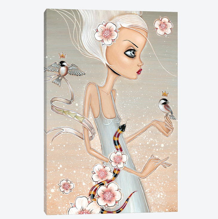«Coral», impression sur toile, H 12 po x l 8 po x P 0,75 po, Toile tendue, Pas de tapis