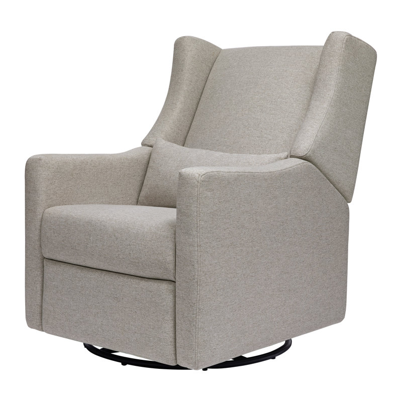 Kiwi Electronic Swivel Reclining Glider, Performance Gray Eco-Weave
