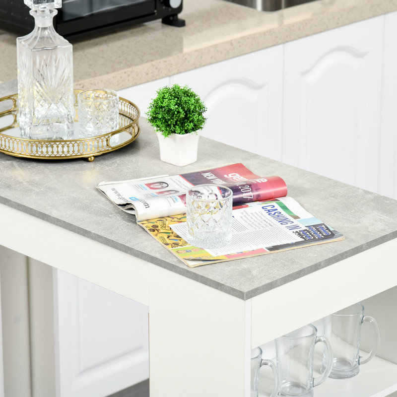 Braea Solid Wood Top Dining Table, Grey
