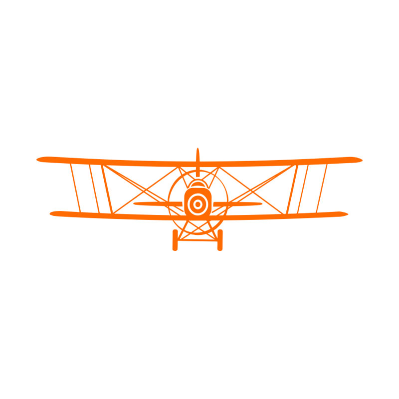 Décalcomanie murale chambre Airplane, Orange