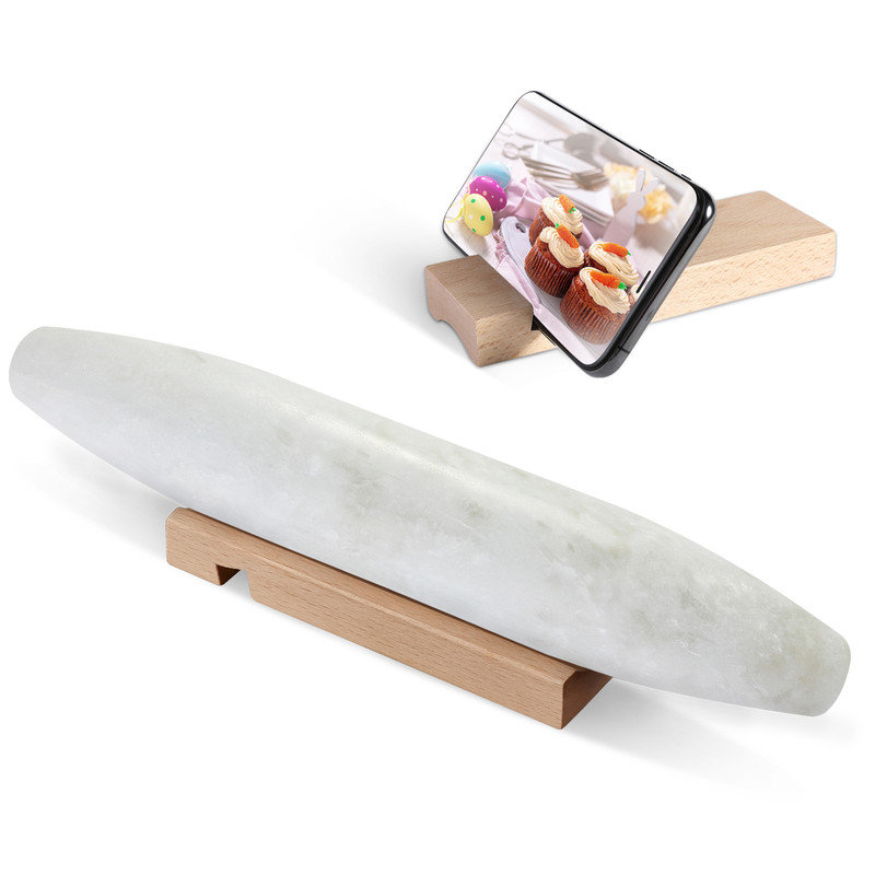 Rouleau à pâtisserie en marbre avec socle, fantaisie