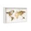 Cartes du monde en or blanc mapamundi-Shadowbox-impression d’art graphique sur papier-870704517