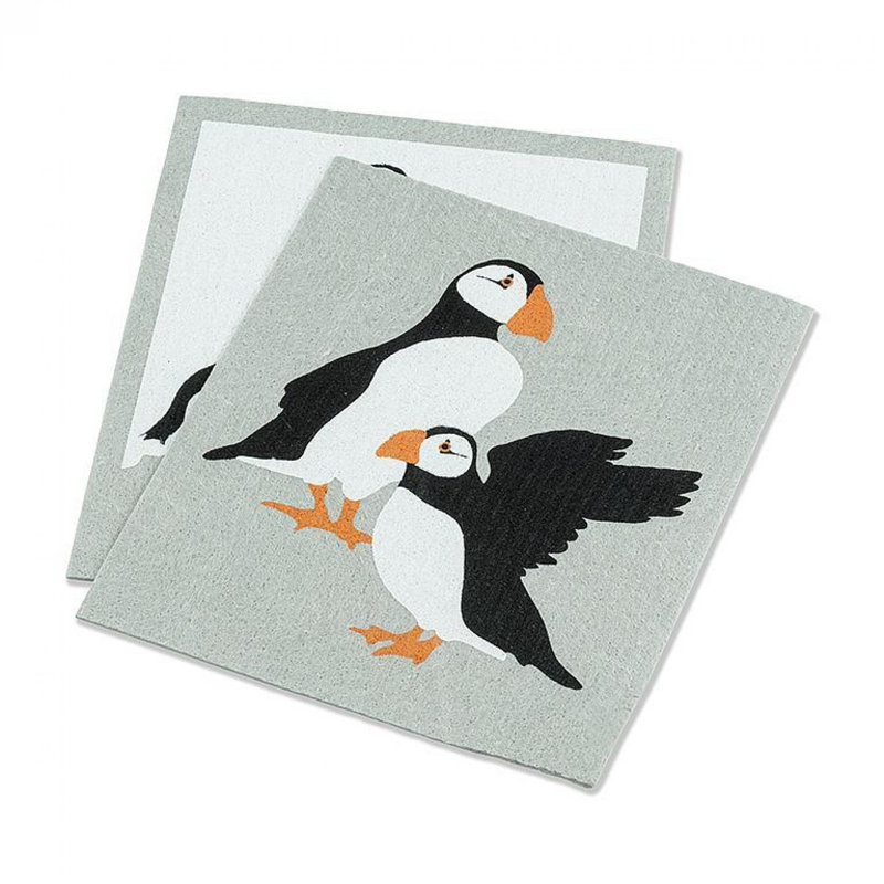 Ensemble de 2 torchons Puffins