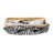 Bamboo Rimmed Rectangular Krush Container Basket with Cut Out Handles and Collapsible Coated Canvas-1494157950