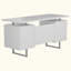 Bureau d'ordinateur à 2 tiroirs ultrabrillant
