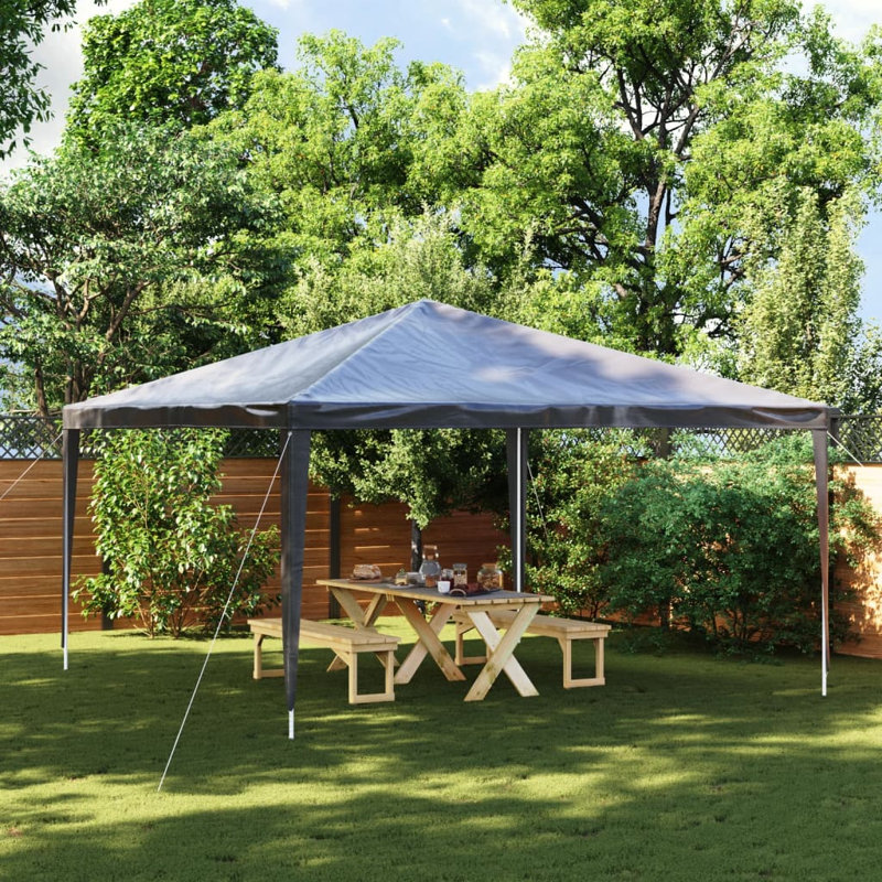 vidaXL Party Tent Green Polyethylene 13x13 ft Portable Party Tent, Green, Green
