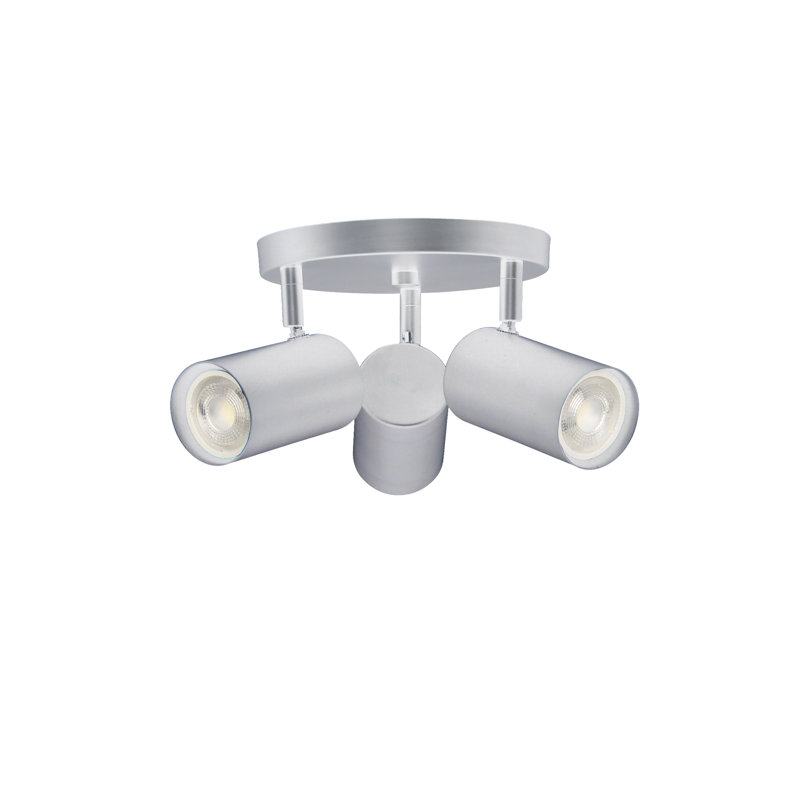 Éclairage sur rail 3 lumières Taylor, Chrome satiné