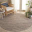 Tapis rayé en jute tissé / toile / coton Abishanth-2133688565