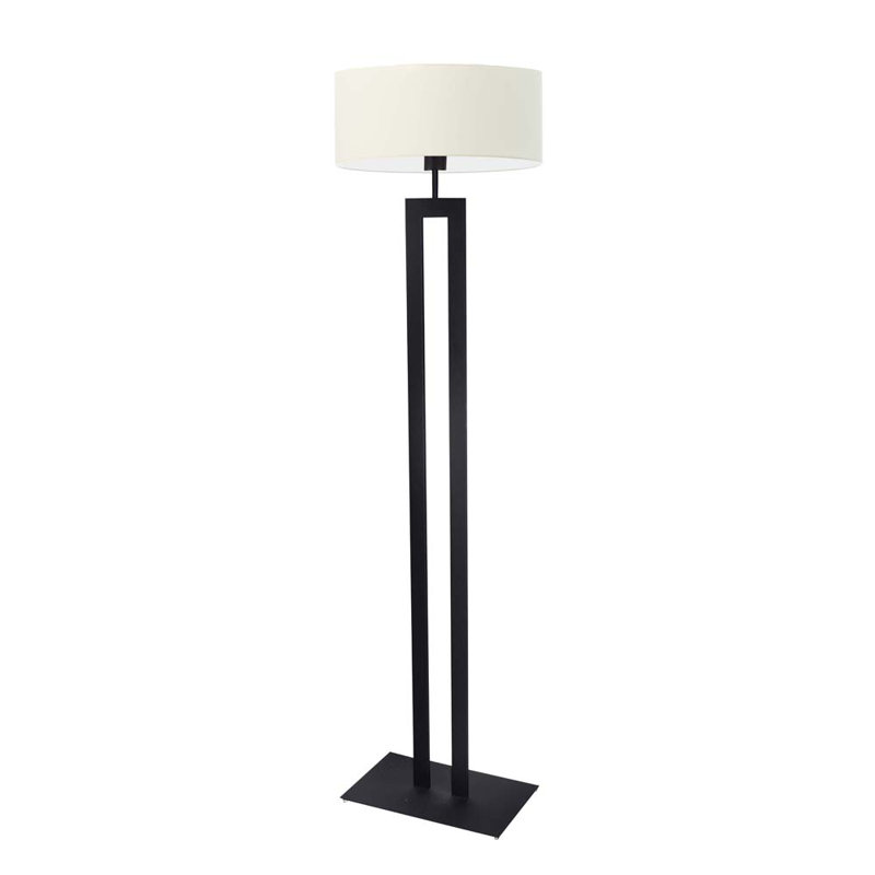 Artimizia 161cm Traditional Floor Lamp, Black, Ecru