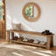 Upholstered Bench with Shoe Storage