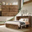 Grand lit escamotable Wilkinson Farmhouse avec grand tiroir de rangement et station de charge, Barnwood-473660191-489933600