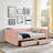 Queen Size Daybed With Two Drawers Upholstered Tufted Sofa Bed, Pink Boucle Fabric (88"X65.5"X29.5")-639458722