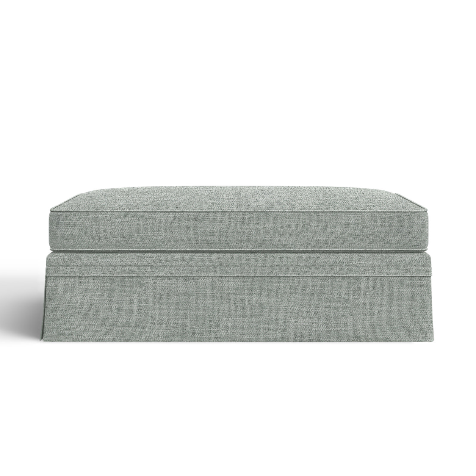 Shelby 47" Cotton Ottoman, Conversation Capri Basketweave
