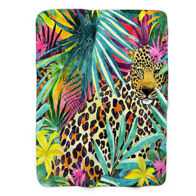 Leopard in Foliage - 1 Piece Blanket