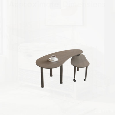 Table basse rotative contemporaine avec pieds en bois d'hévéa massif, table basse rotative à 360 degrés pour le salon et la chambre à coucher