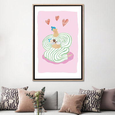 Sweet Mother Baby Hug 1 Piece Wall Art on Canvas