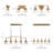 Sifert 5-Light 29.7'' W Kitchen Island Pendant