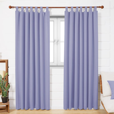 Qwendolyn Polyester Blackout Tab Top Curtain Pair