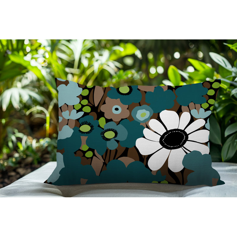 Coussin Maya, Rectangle H 14 po x l 20 po, Émeraude