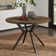 Etna Pine Round Solid Wood Top Metal Base Dining Table