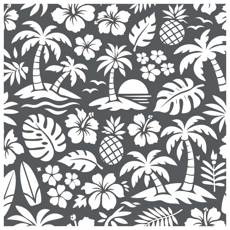 Édredon feuilles de palmier tropical, Twin
