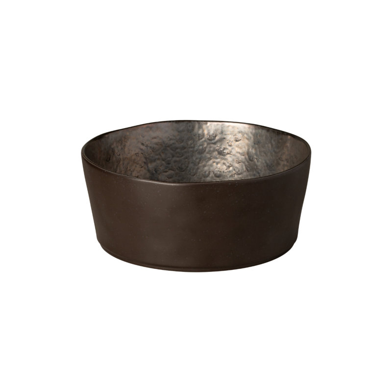 Lagoa Stoneware Serving Bowl, Metal