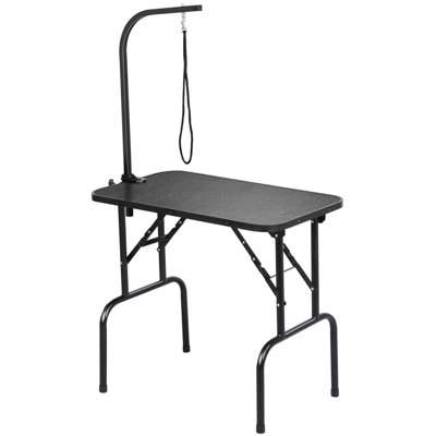153 cm H x 80.5 cm W x 49.5 cm D Adjustable and Foldable Dog Folding grooming table
