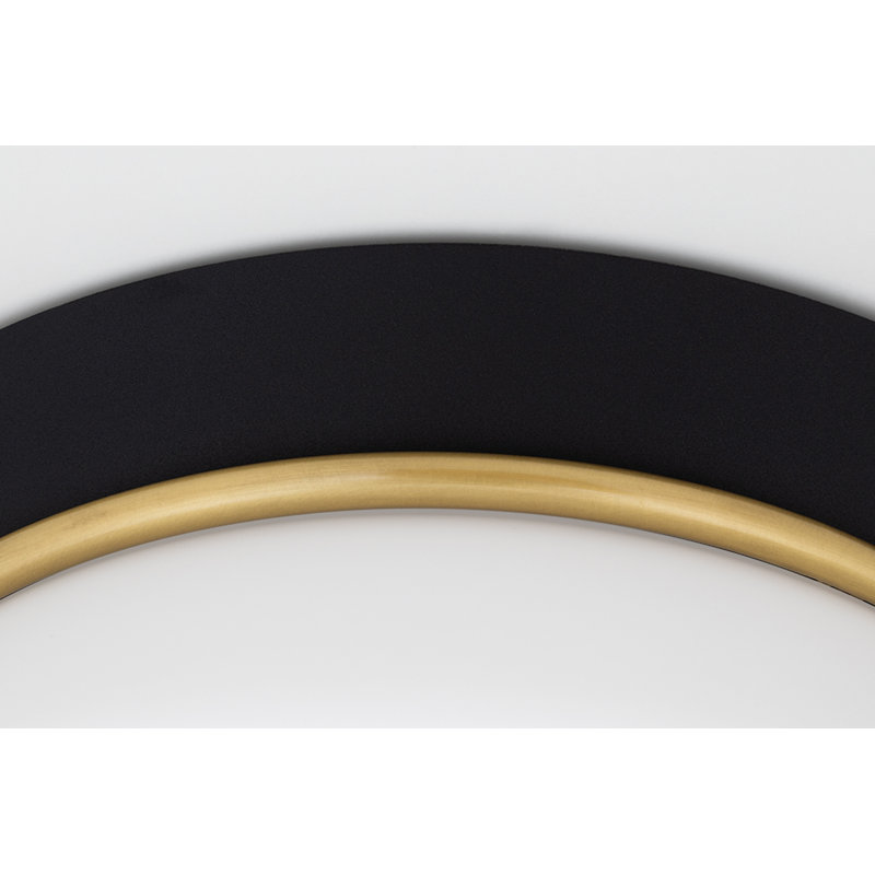 Plafonnier encastré 12,75 po 2 lumières Cath, Laiton vieilli / noir