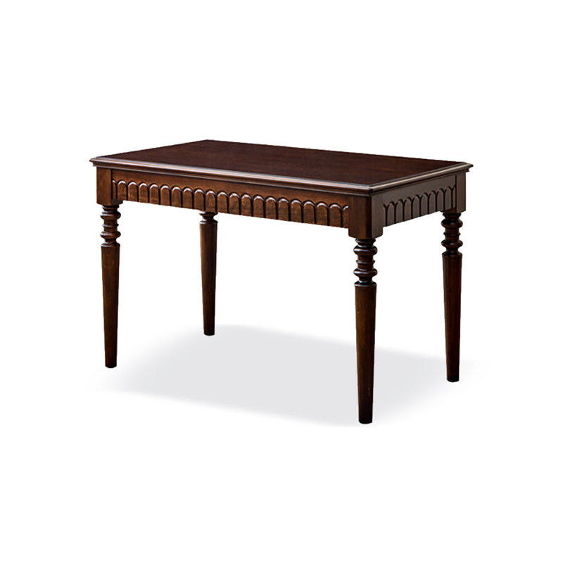 American-style rectangular all-solid-wood dining table, 29.92"H x 47.24"L x 26.77"W