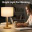 Lampe de table en bois massif Nordic avec abat-jour tambour en lin, éclairage décoratif à intensité variable pour la chambre à coucher, le salon ou la table de chevet -556323673
