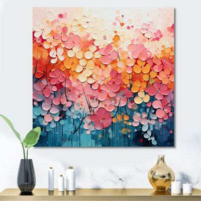 Art mural sur toile de corail, "Coral Oasis I"