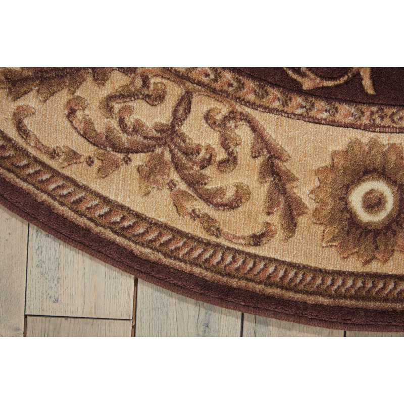 Tapis brun Arrowpoint, Rond 5 pi 6 po
