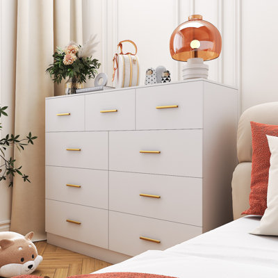 9 Drawer Double Dresser For Bedroom