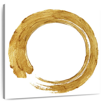 Gold Zen Circle On White I
