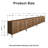 Farmhouse Huge 142 in. W Sideboard Buffet Accent Storage Cabinet with Strip Skeleton Door and Adjustable shelves (set of 3)