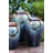 PLANTATOREM 32 inch Tall Tea Garden Outdoor Water Fountain - Self-Contained Ceramic Waterfall for Outdoor Garden, Patio, and Yard Decor (Red Copper on Violet) (21.0" D x 32.0" H)-1685841523