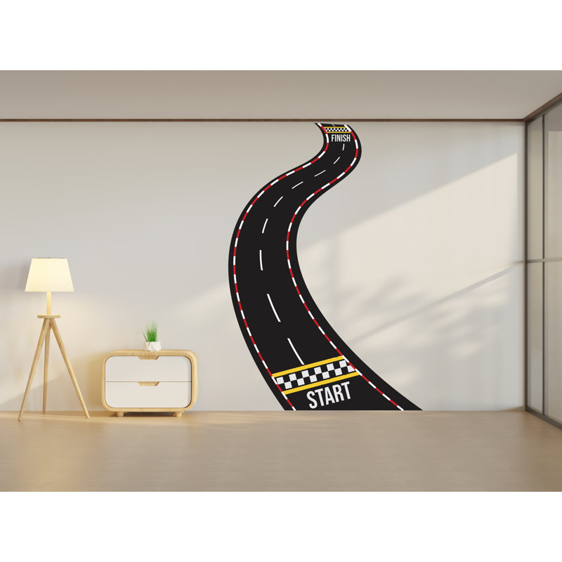 Racing Track Road Wall Decal, 32" H x 22" W