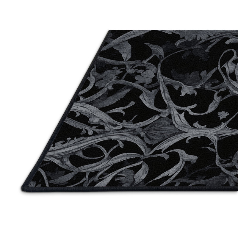 Tapis noir Moonlit, Rectangulaire 2 pi x 3 pi