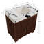 Meuble-lavabo de comptoir en pierre aggloméré 30 po avec lavabo en céramique-1850308