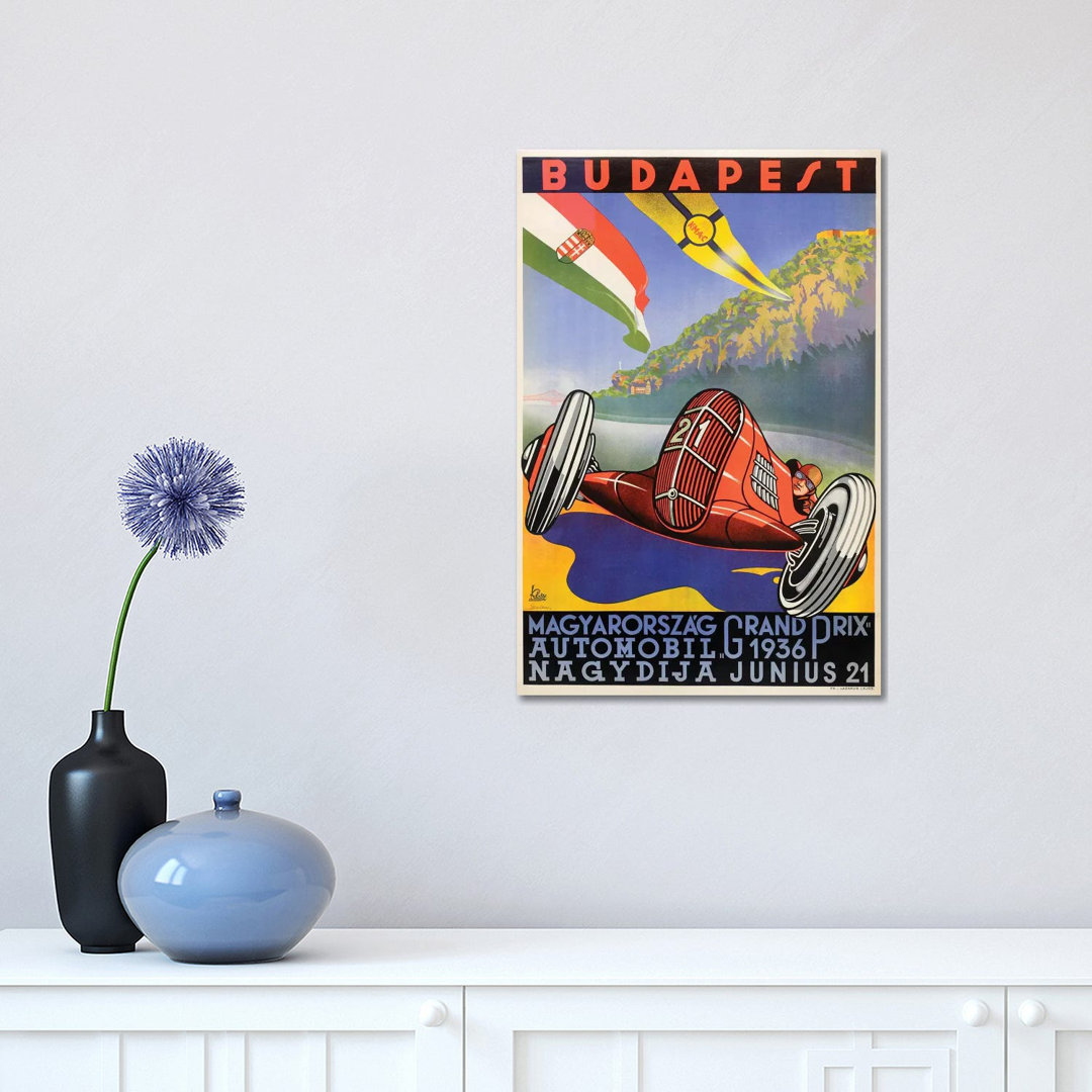Budapest Grand Prix, 1936 by Vintage Apple Collection - Wrapped Canvas Print