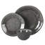 Ensemble d'assiettes et de bols Gibson Elite Port Barton, ensembles de vaisselle en grès 12 pièces, ensemble de vaisselle en glacis réactif - noir-126181514