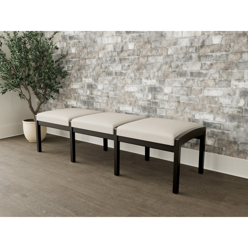 Banc en bois 3 places Lenox, Noir, noir, noir, noir, Plot Line neutre
