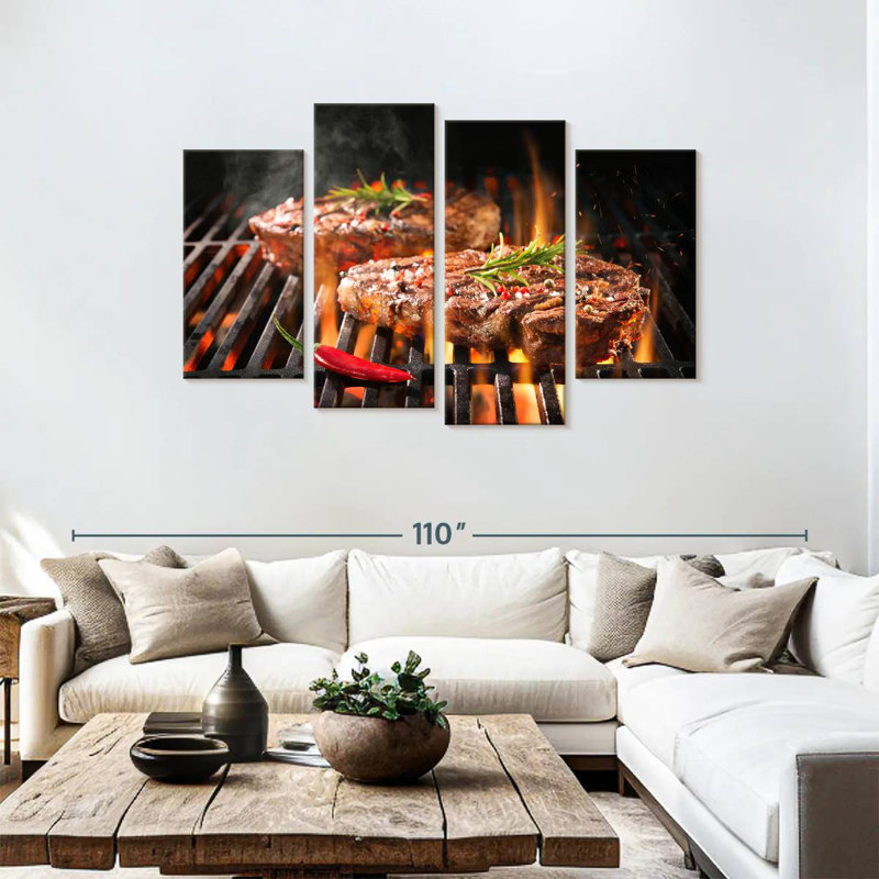 Yarlin Sizzling Beef Steaks, 48" H x 75" W