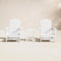 Ensemble 3 pièces Adirondack nautique avec table d'appoint 18 "South Beach